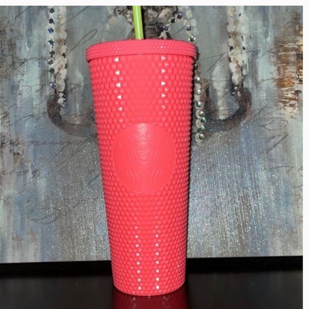 Starbucks Pink Bling Studded Tumbler 2022 DragonFruit